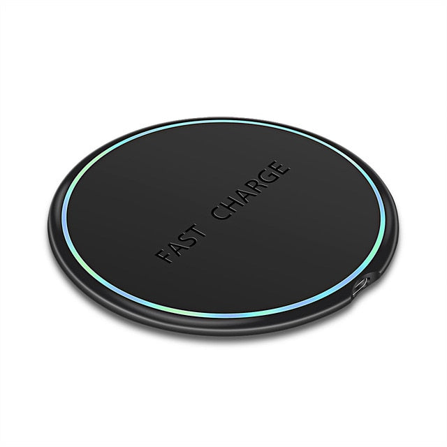 LED Breathing Light 10W Wireless Charger , ROCK Qi Fast Wireless Charging Pad For iPhone X XS 8 Samsung Huawei P30 Xiaomi